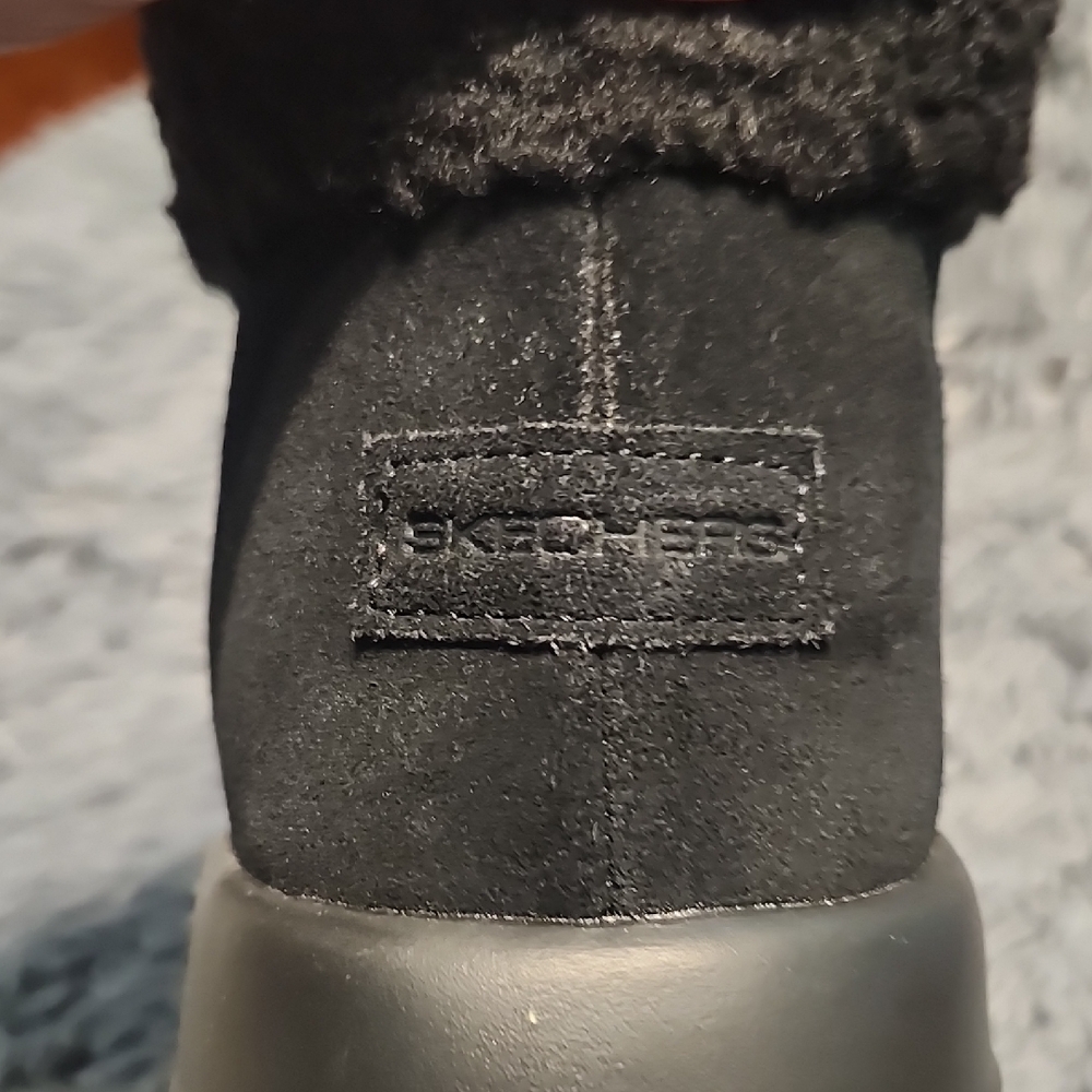 Skechers Black Winter Ankle Boots - Picture 2 of 5